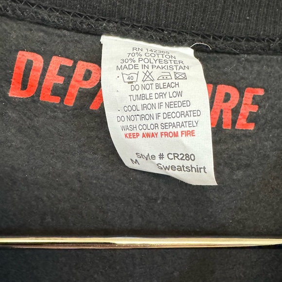 High End Black & White DEPARTURE Effing Legend Crew Sweatshirt Unisex M MINTY - Picture 4 of 5